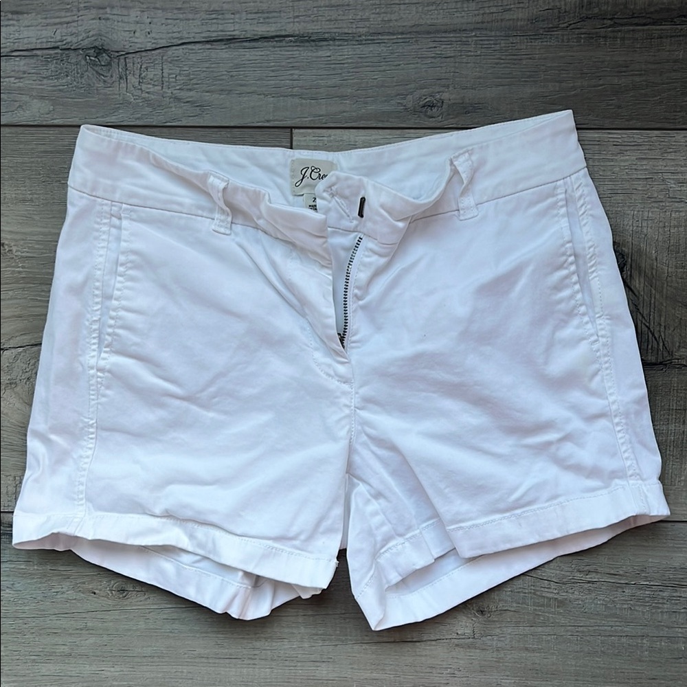J. Crew White Shorts Crisp Cotton